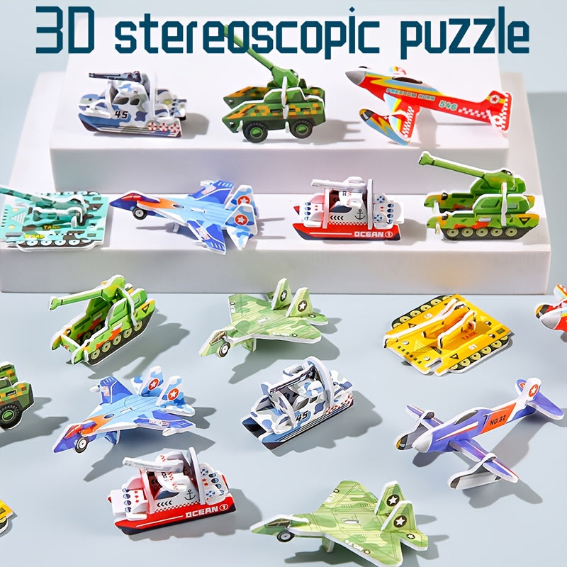 30pcs 3D Airplane Puzzle DIY Craft Kit for Kids - Great Birthday & Student Gift