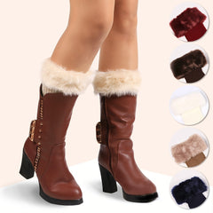 Winter Leg Topper Cuffs Plush Knit Boot Boot Pairs Socks