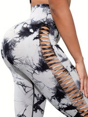 Tie Dye High Waist Sports Leggings Gym Yoga Pants