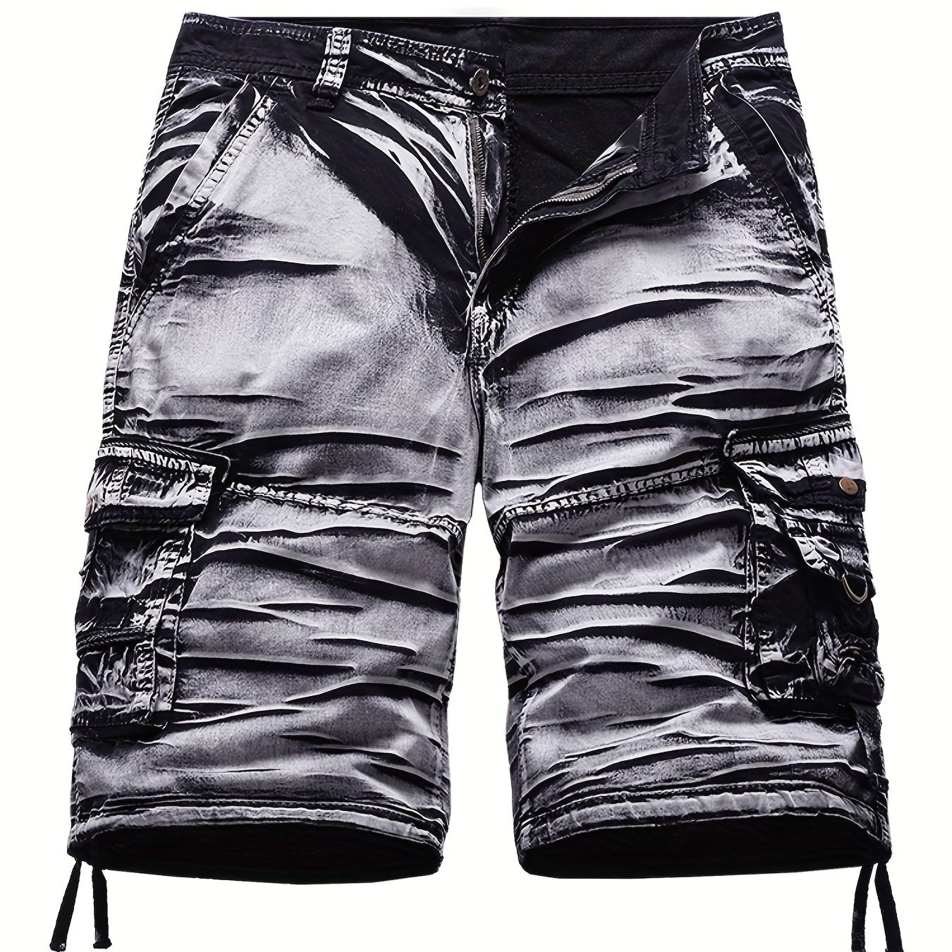 Men's Classic Cotton Cargo Shorts with Drawstring Waist