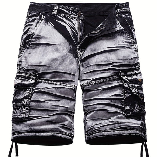 Men's Classic Cotton Cargo Shorts with Drawstring Waist