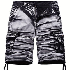 Men's Classic Cotton Cargo Shorts with Drawstring Waist