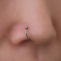 Zircon Nose Ring Stainless Steel Cartilage Body Piercing Jewelry