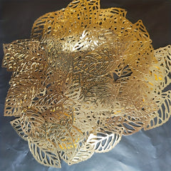 50pcs Metal Flower Frame Pendant Charm DIY UV Resin Necklace Jewelry