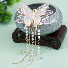 Vintage Hanfu Hair Clips Butterfly Tassel Traditional Hair Accessories