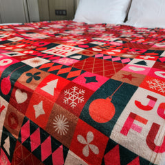 Christmas Flannel Blanket - Warm & Cozy Sofa Nap Blanket