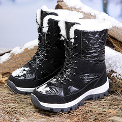 Women's Winter Insulated Snow Boots Warm Faux Fur Lined Mid Calf
