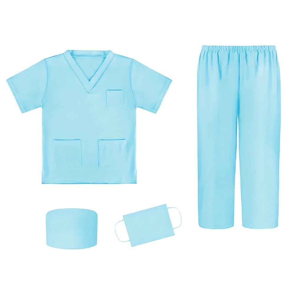 Kids Doctor Dress Up Clothing 4pcs Set for Play Halloween Dress Up