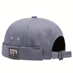 Retro Cotton Brimless Hat Cloth Label Cuff Men Women