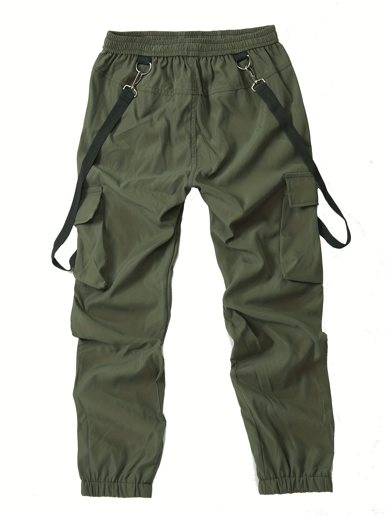 Men's Army Green Cargo Pants with Multiple Pockets