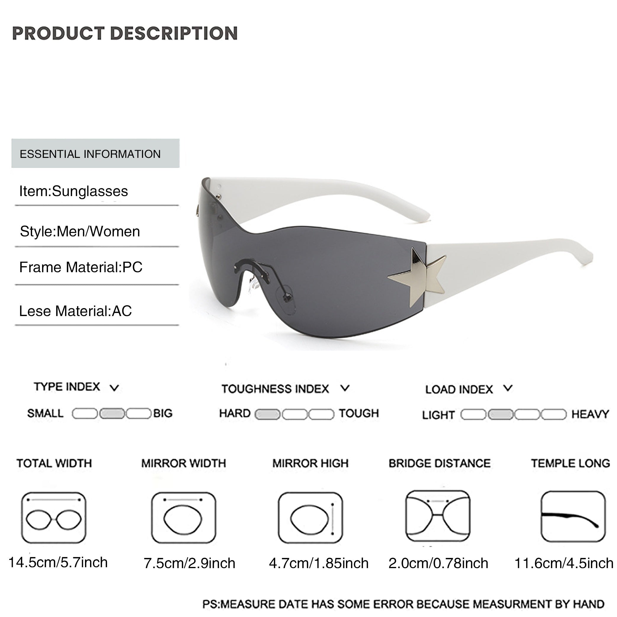 Men's Oversized Wrap Around Street Style Sunglasses