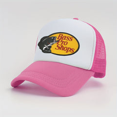 Unisex Hip Hop Trucker Hat Fish Print Baseball Cap Mesh Adjustable D