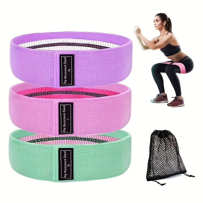 3pcs Non Slip Yoga Resistance Bands for Fitness Stretching Rope Workout