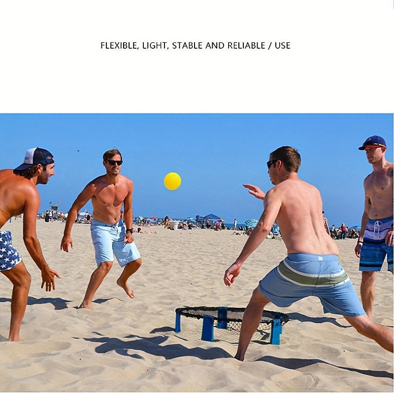 Outdoor PVC Beach Volleyball Games With Carrying Bag Roundnet Game Set