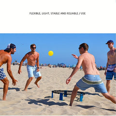 Outdoor PVC Beach Volleyball Games With Carrying Bag Roundnet Game Set