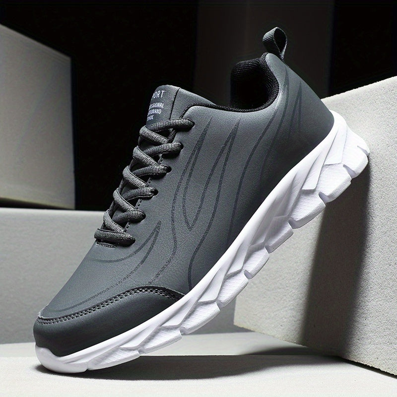 Men's Lace up Sneakers Anti skid Athletic Shoes