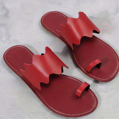 Women's Lightweight Loop Toe Slide Sandals Open Toe Slip On Shoes