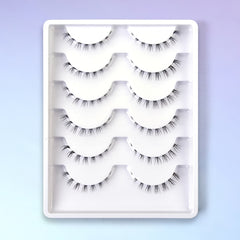 6 Pairs Bottom Lashes 3D Clear Band Natural Look Lower Eyelashes Wispy Kit