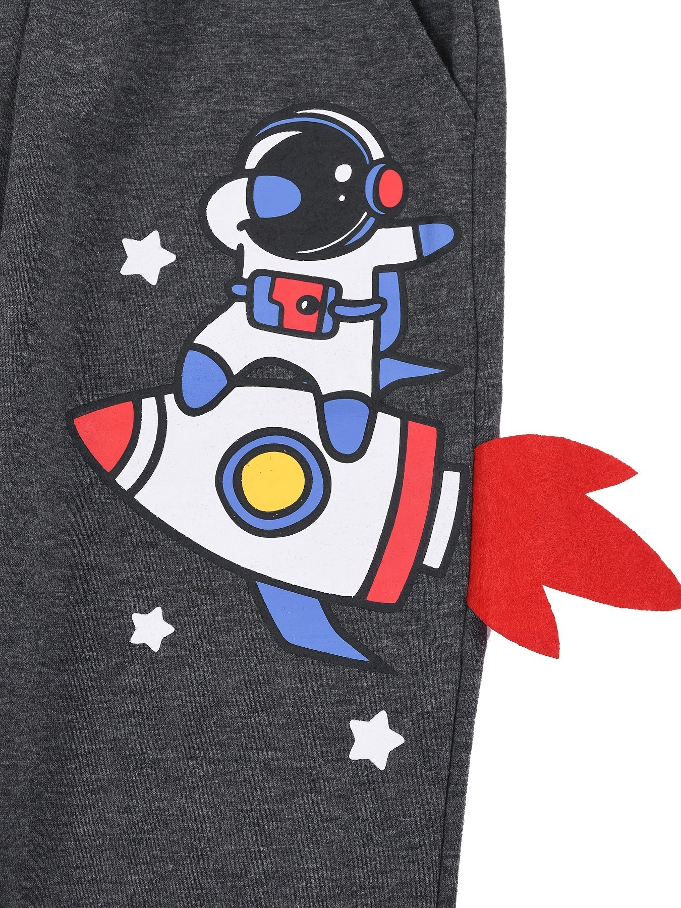 Boys Space Astronaut Print Sweatpants Kids Clothes For Spring