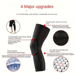 Basketball Knee Pads & Arm Sleeves Set Honeycomb Foam Compression Support