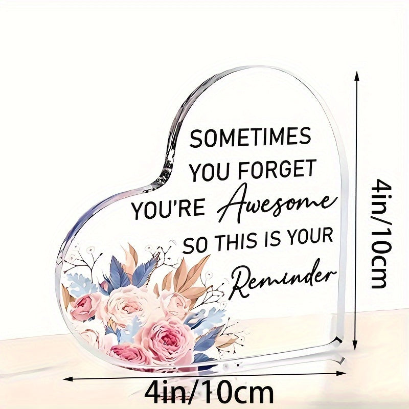Acrylic Heart Ornaments Inspirational Decor for Events