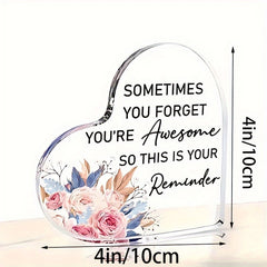 Acrylic Heart Ornaments Inspirational Decor for Events