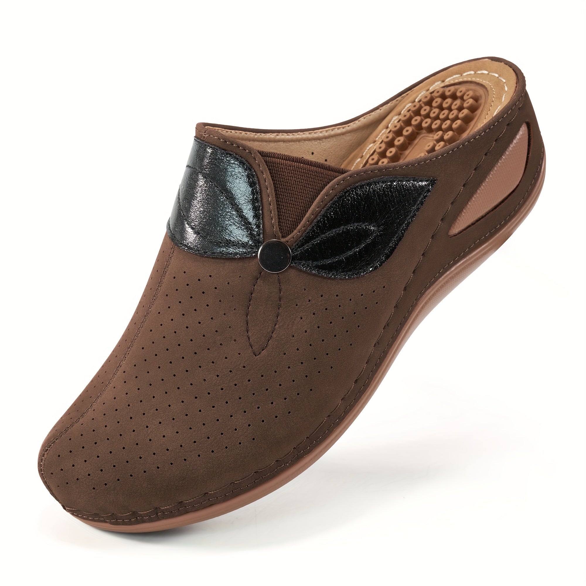 Mesh Breathable Sports Sandals Faux Leather Slippers Non Slip Beach Slides