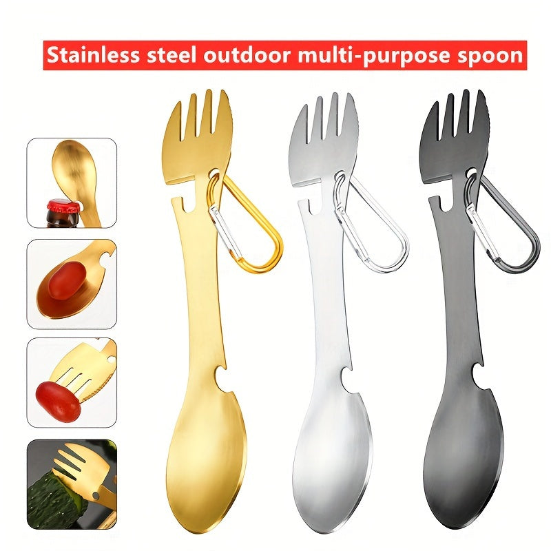Stainless Steel Spoon Fork Bottle Opener Can Opener Fruit Fork