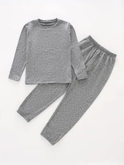Boys 2pcs Pajamas Long Sleeve Top & Pants Grey Set Kids Clothes