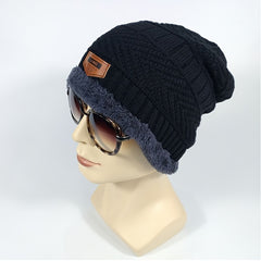 Men's Winter Thick Velvet Warm Wool Hat with Ear Protection