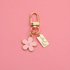 Cartoon Flower Keychain Metal Key Ring Purse Car Charm Gift