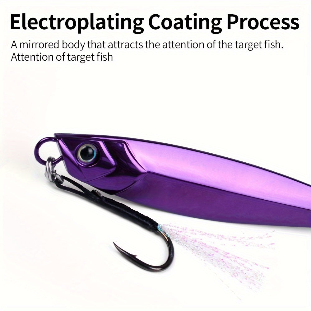 52g Metal Spoon Jig Fishing Lure for Freshwater & Saltwater Tackles