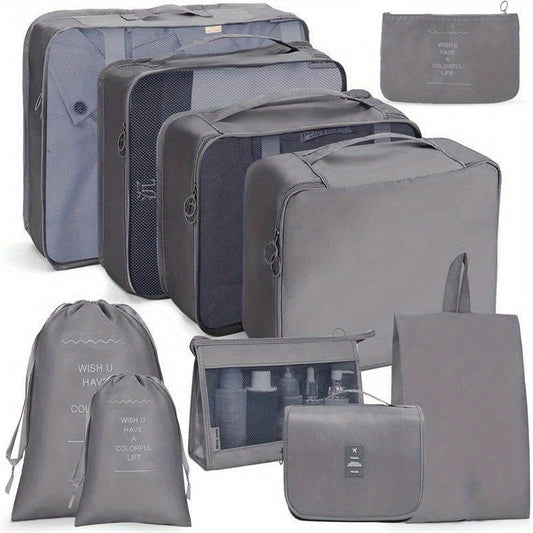 10 Pcs Travel Luggage Bags Lightweight Dustproof Clothes Organizers