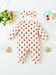 Sweet Baby Newborn Cherry Romper & Hairband Set