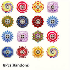 8pcs Colorful Fingertip Spinning Tops Random Colors Plastic Toy