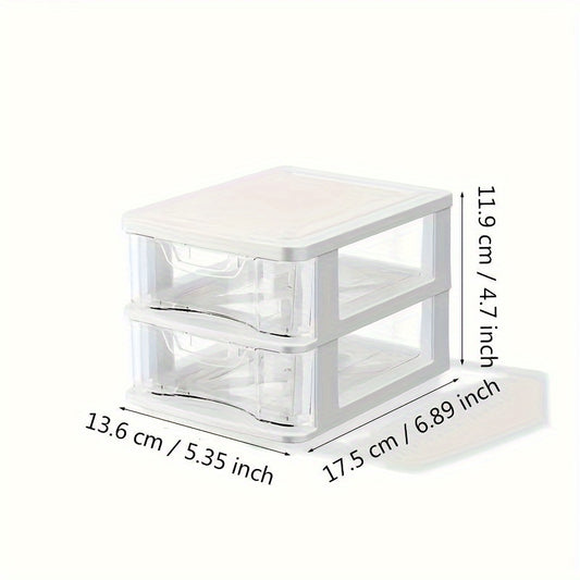 Drawer Type Cosmetic Stationery Storage Rack Plastic Makeup Organizer