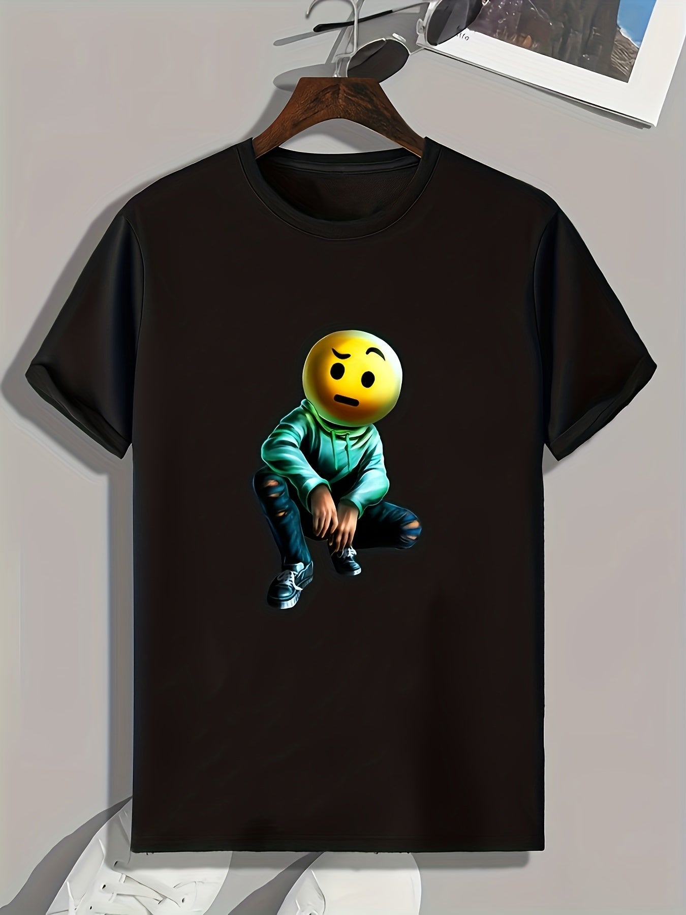 Facial Expression Men's Graphic T-Shirt Casual Tee For Summer