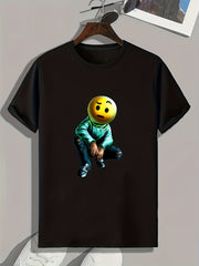 Facial Expression Men's Graphic T-Shirt Casual Tee For Summer