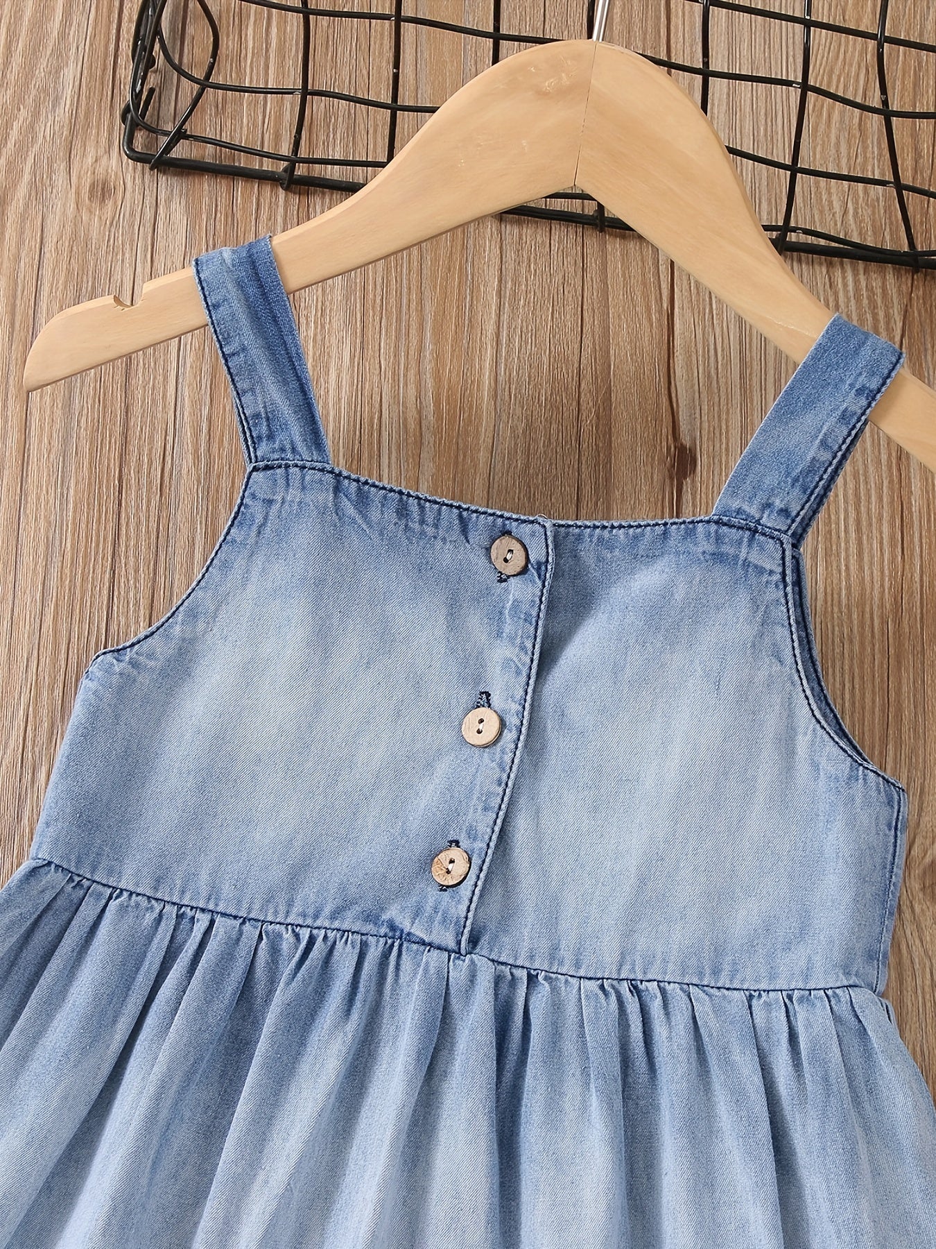 Toddler Baby Girl Cotton Dress Sleeveless Ruffle Suspender Dresses