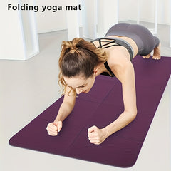 TPE Foldable Yoga Mat Soft Fitness Mat for Indoor Sports Pilates Training
