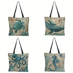 Waterproof Linen Bag Cowhide Tote Bag Shoulder Bag