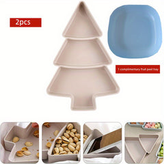 Christmas Tree Shape Serving Plate Fruit Plate Nut Snack Tray for Holiday Party