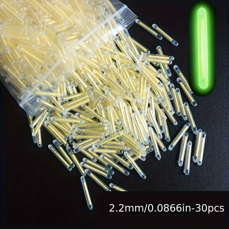 30pcs Luminous Fishing Sticks for Night Fishing - Glow Sticks for Floats