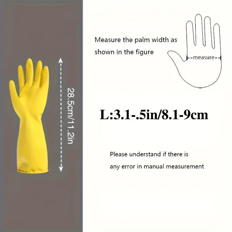 Latex Gloves for Kitchen and Dishwashing Waterproof and Thickened