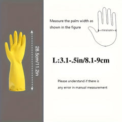 Latex Gloves for Kitchen and Dishwashing Waterproof and Thickened