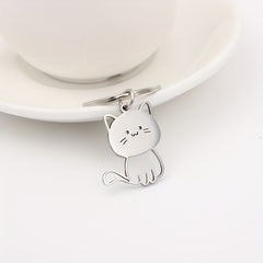 Cat Cartoon Keychain Couple Bag Key Pendant Gift