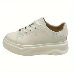 Vintage Chunky Solid Skate Shoes Wear Resistance Non Slip Flat Sneakers