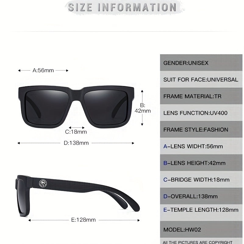 Men's Square Frame Sunglasses for Sun Protection