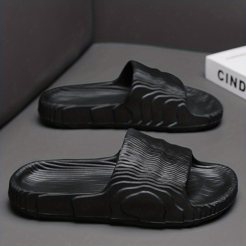 Men's Non Slip Slides Lightweight Open Toe Quick Dry Slippers