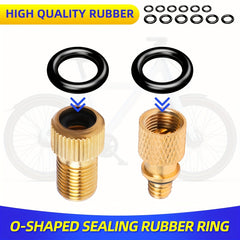 Bike Inflator Adapters Set Tire Valve Converter Nozzles Needles